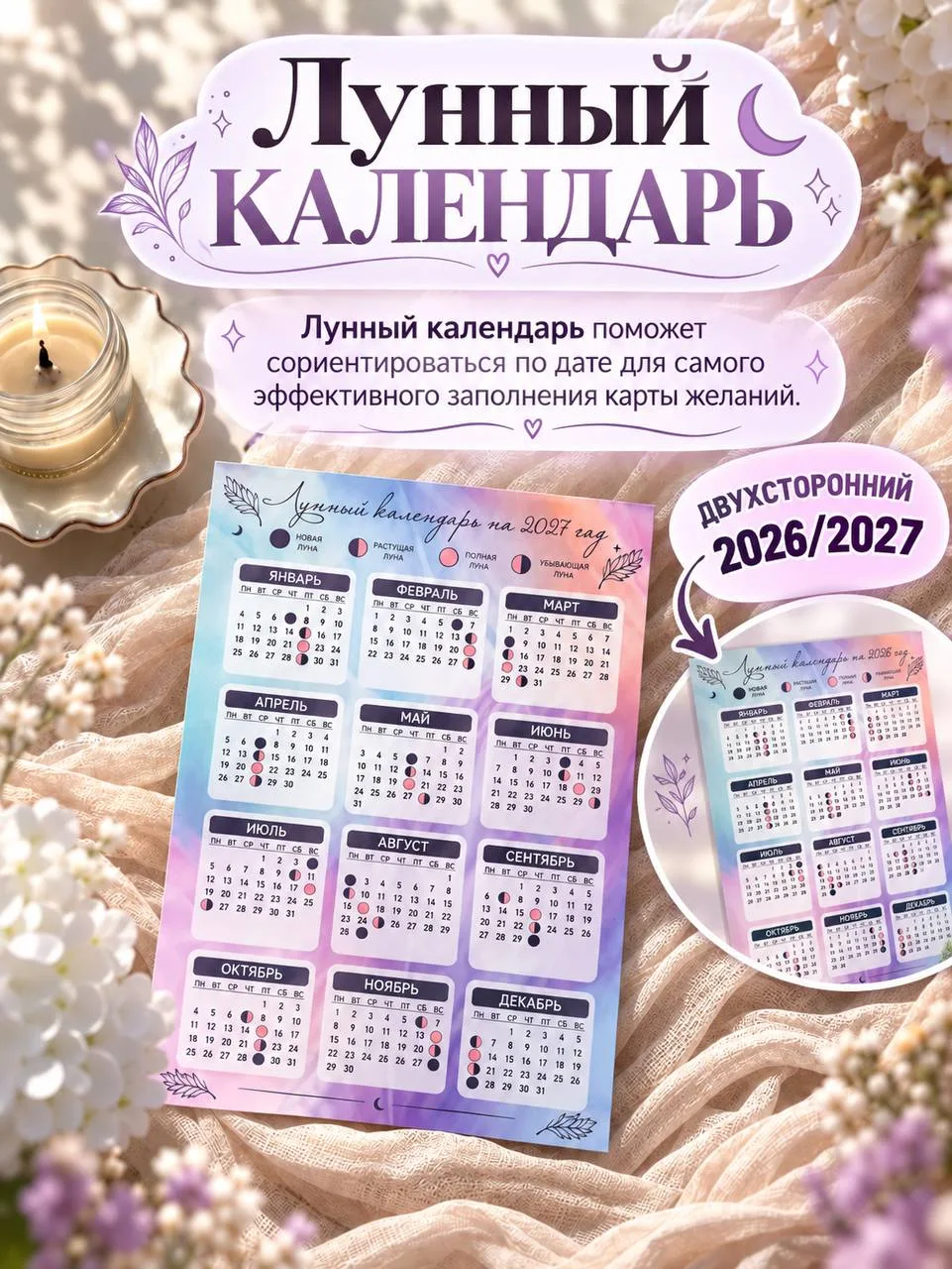 Карта желаний 20262027, набор женский, подарок для подруги