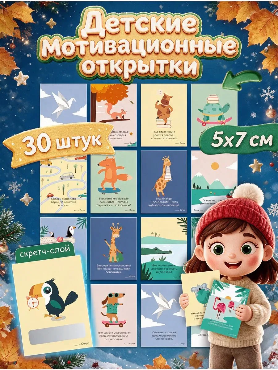 Мини открытки для детей, записки ребенку со скретч пожеланиями