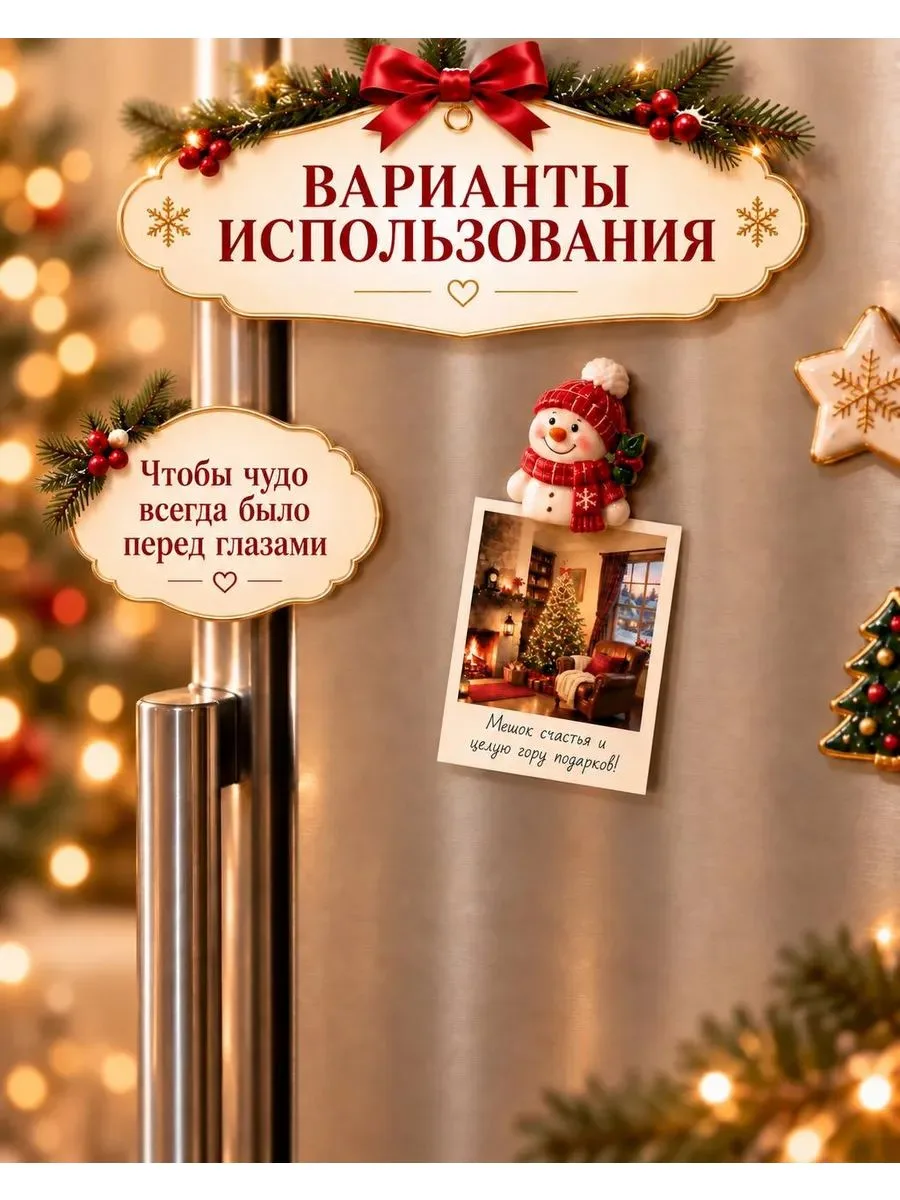 Новогодние открытки мини, набор открыток на Новый Год 2027, новогодний декор