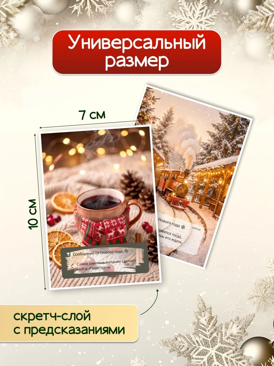 Новогодние открытки «Сообщение», скретч, 30 шт, 7×10 см